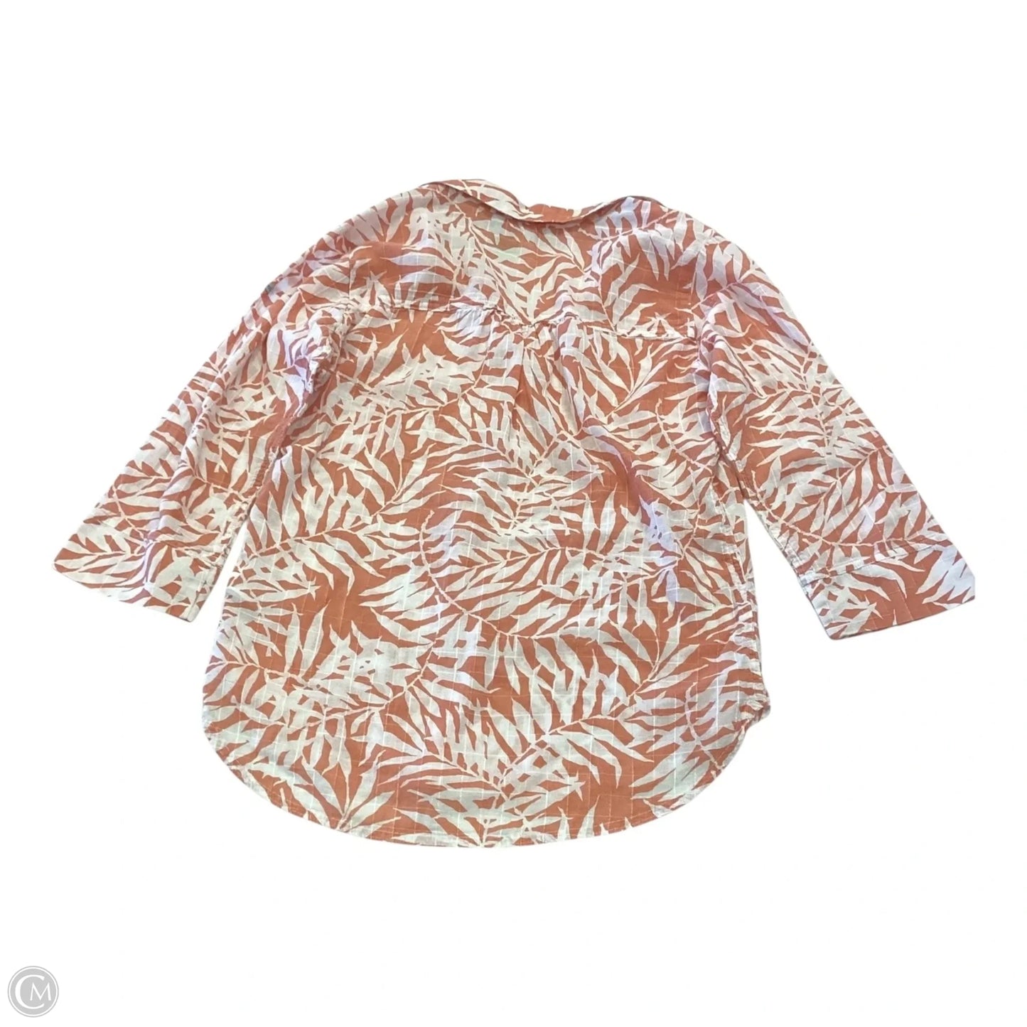 Top 3/4 Sleeve By Columbia In Pink & White, Size: S