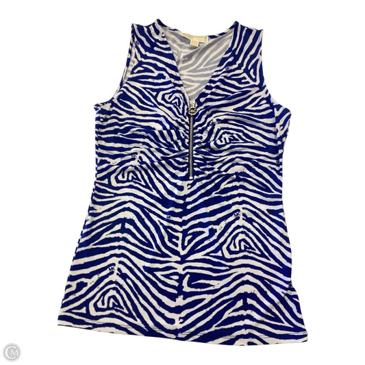 Top Sleeveless By Michael By Michael Kors In Blue & White, Size: S