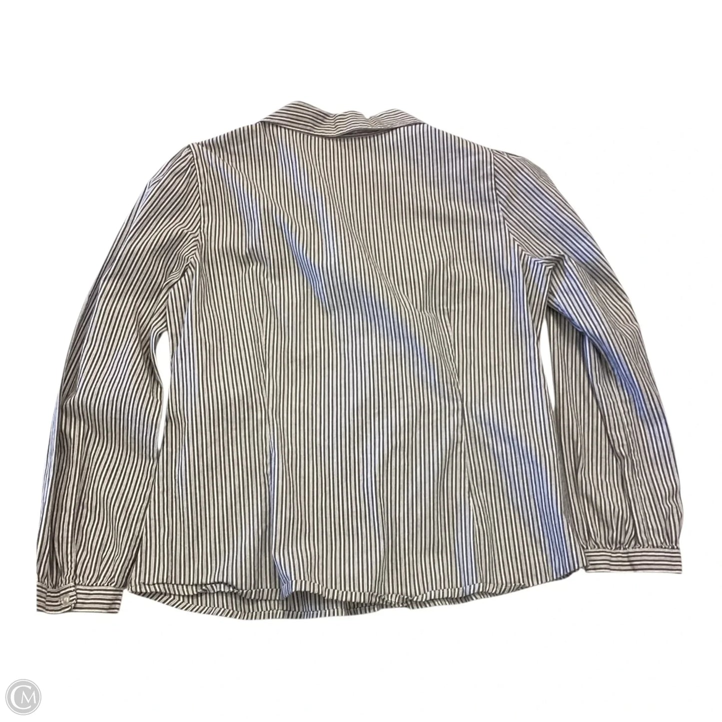 Top Long Sleeve By St Johns Bay In Striped Pattern, Size: M