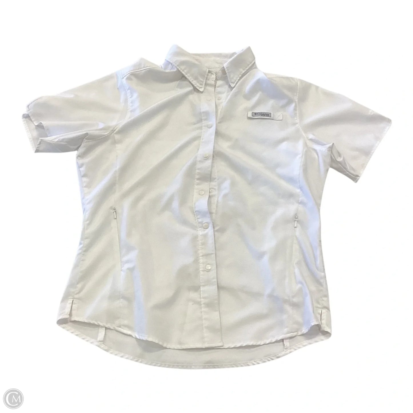 Athletic Top Short Sleeve By Columbia In White, Size: S