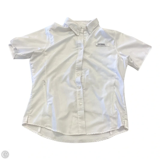 Athletic Top Short Sleeve By Columbia In White, Size: S