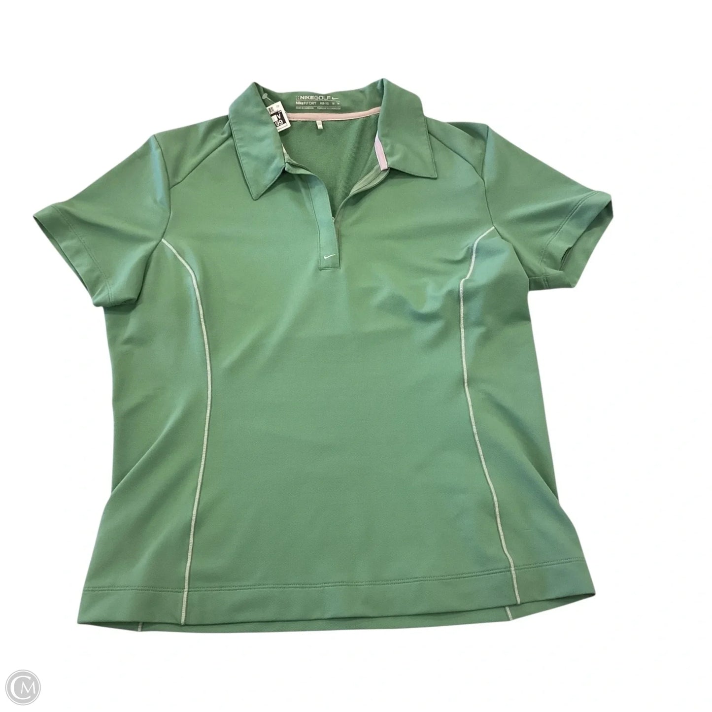 Athletic Top Short Sleeve By Nike Apparel In Green, Size: M