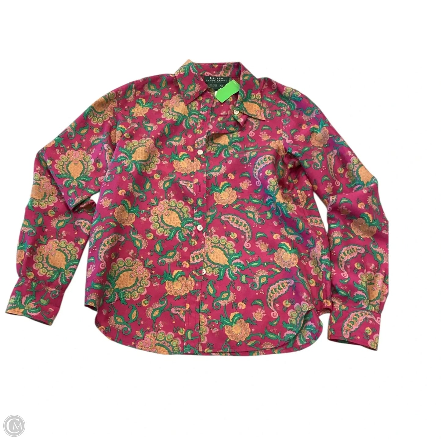 Top Long Sleeve By Lauren By Ralph Lauren In Floral Print, Size: Sp