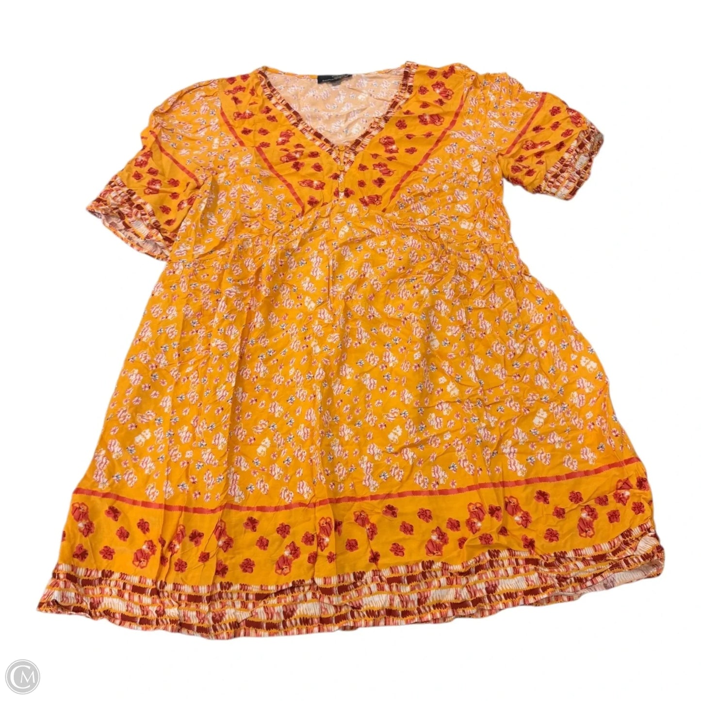 Dress Casual Midi By Suzanne Betro In Orange & Red, Size: 1x