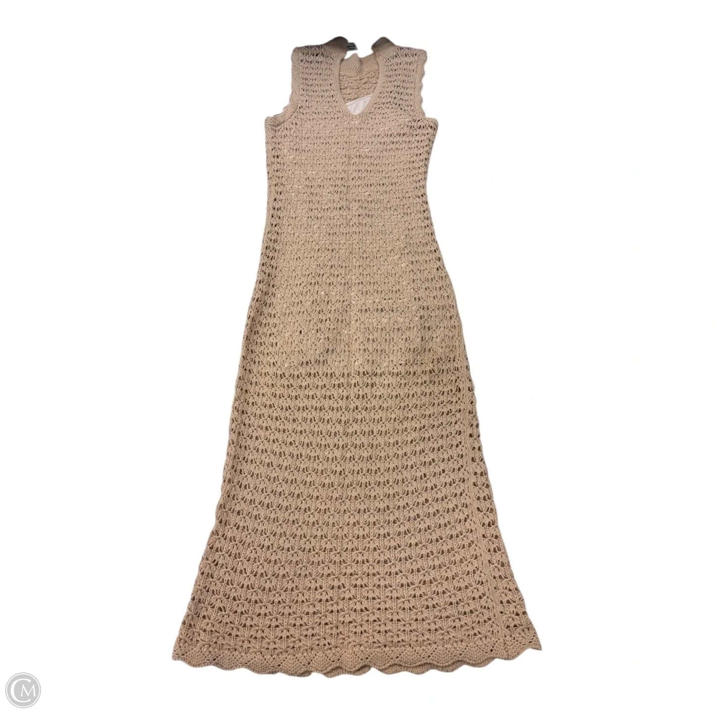 Dress Casual Midi By Aqua In Beige, Size: Xs