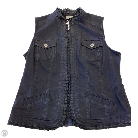 Vest Other By Chicos Private Collection In Blue Denim, Size: M