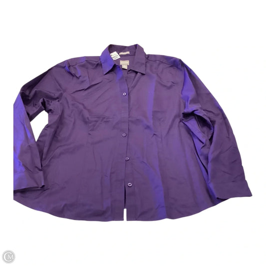 Top Long Sleeve By Chicos In Purple, Size: Xl