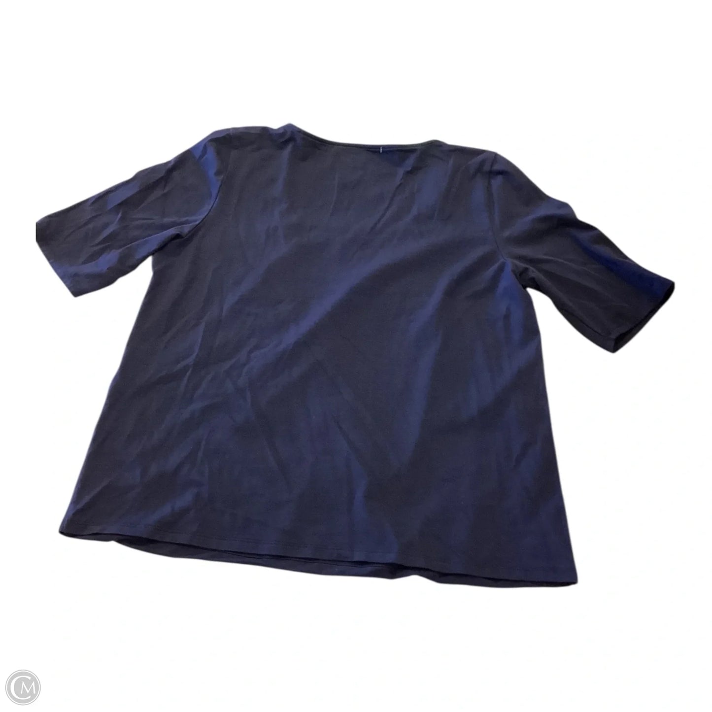 Top Short Sleeve By Chicos In Navy, Size: L