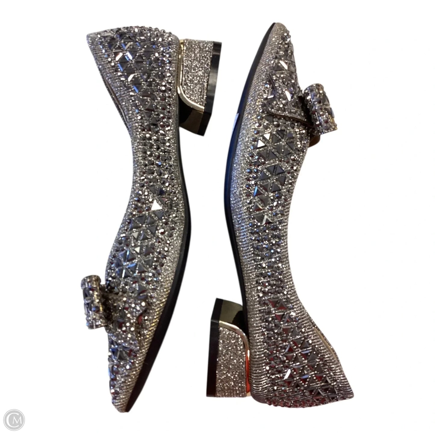 Shoes Heels Block By Clothes Mentor In Silver, Size: 5.5