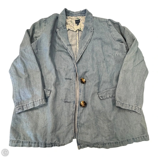 Jacket Denim By J. Jill In Blue Denim, Size: L