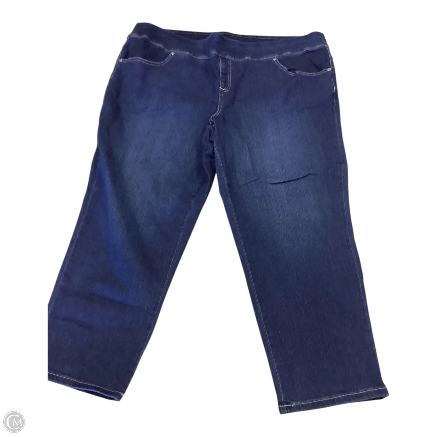 Jeans Straight By Terra & Sky In Blue Denim, Size: 2x