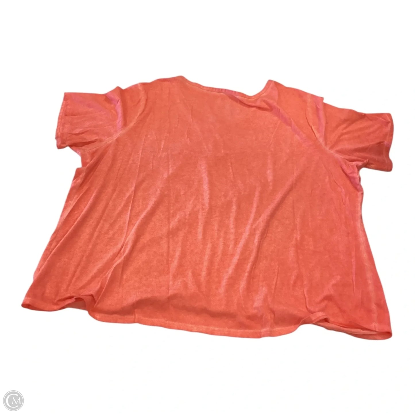 Top Short Sleeve By Terra & Sky In Orange, Size: 4x