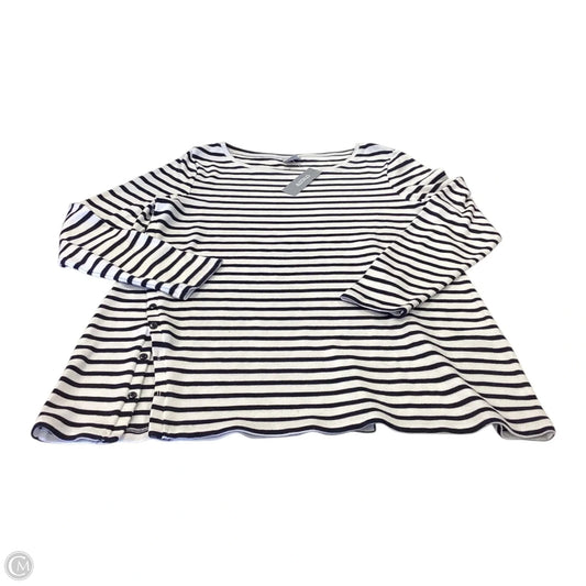 Top Long Sleeve By Chicos In Striped Pattern, Size: M
