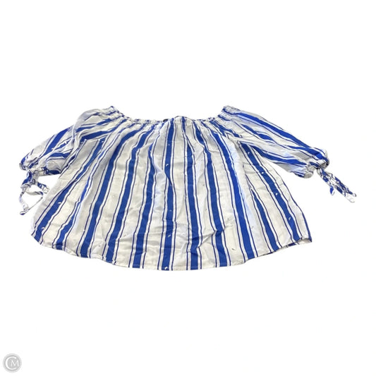 Top Short Sleeve By Harve Bernard In Striped Pattern, Size: M