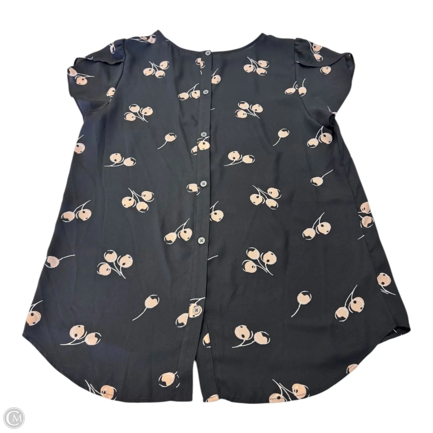 Top Short Sleeve By Loft In Grey & Pink, Size: M