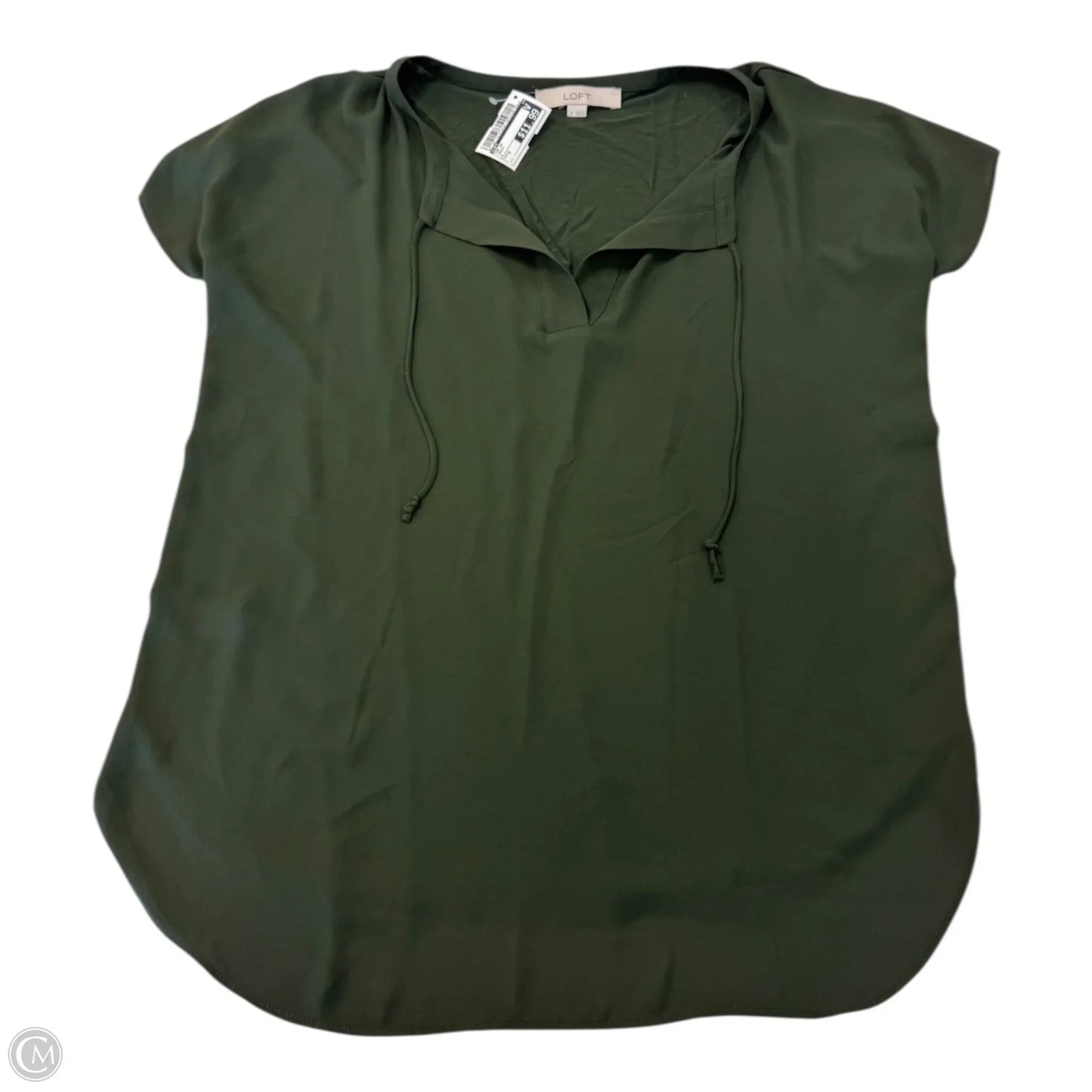 Top Short Sleeve By Loft In Green, Size: M