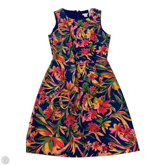 Dress Casual Midi By J. Crew In Floral Print, Size: 0