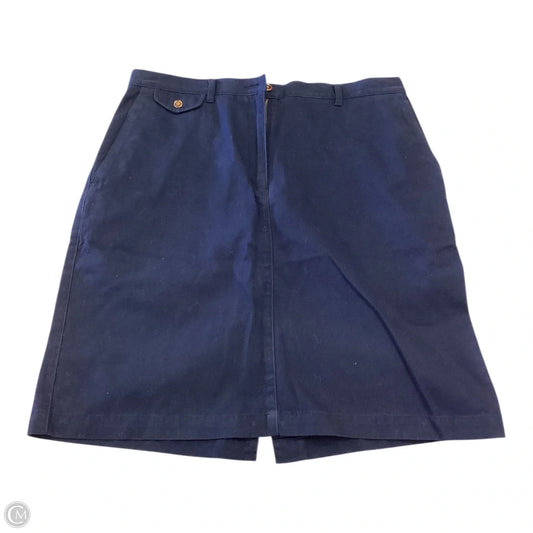 Skirt Midi By Lauren By Ralph Lauren In Navy, Size: 12