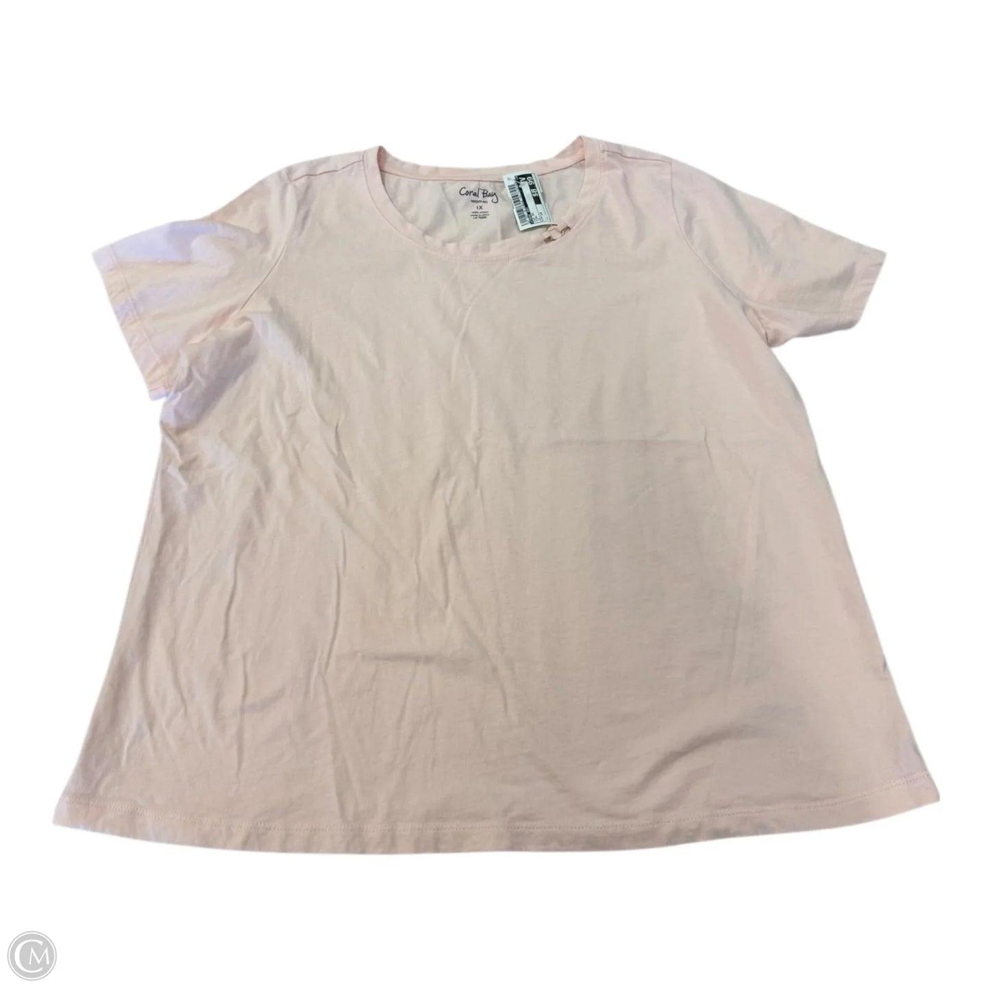 Top Short Sleeve By Coral Bay In Pink, Size: 1x