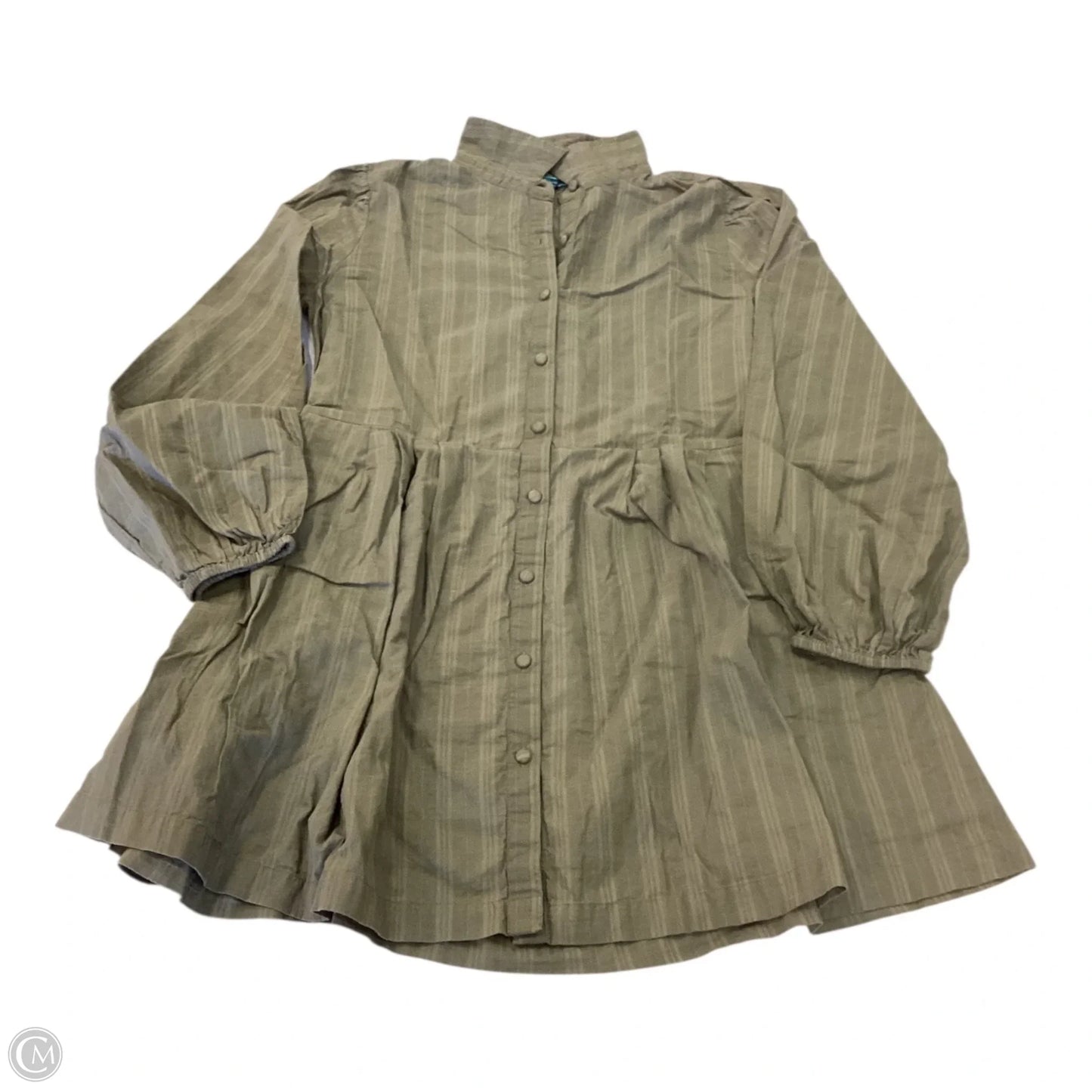 Top Long Sleeve By Shore In Green, Size: S