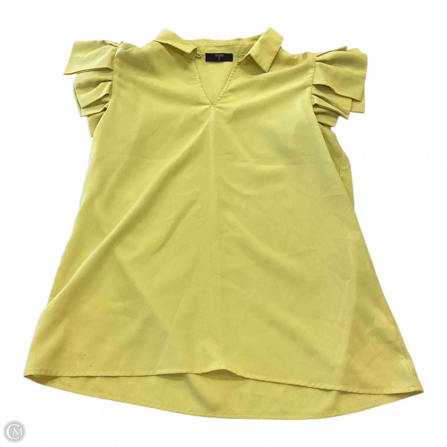 Top Short Sleeve By Tahari In Yellow, Size: M