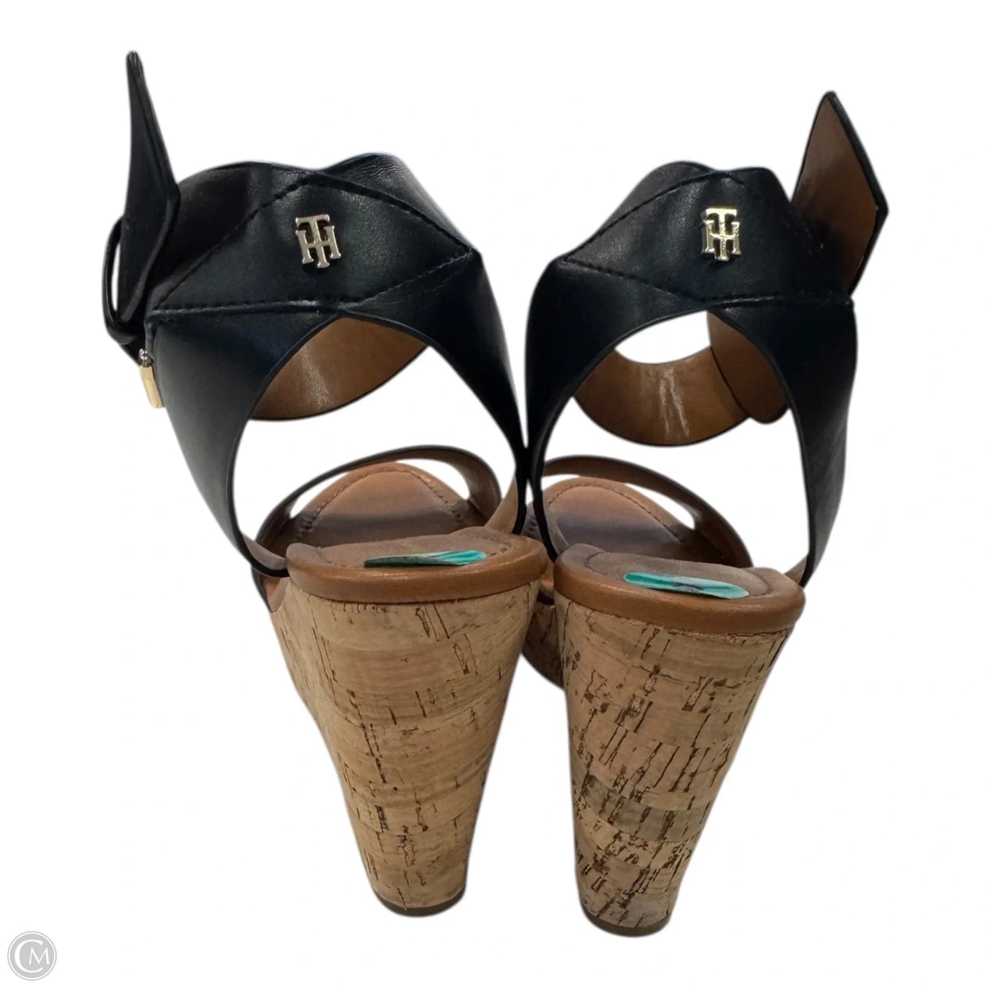 Shoes Heels Wedge By Tommy Hilfiger In Black & Brown, Size: 8