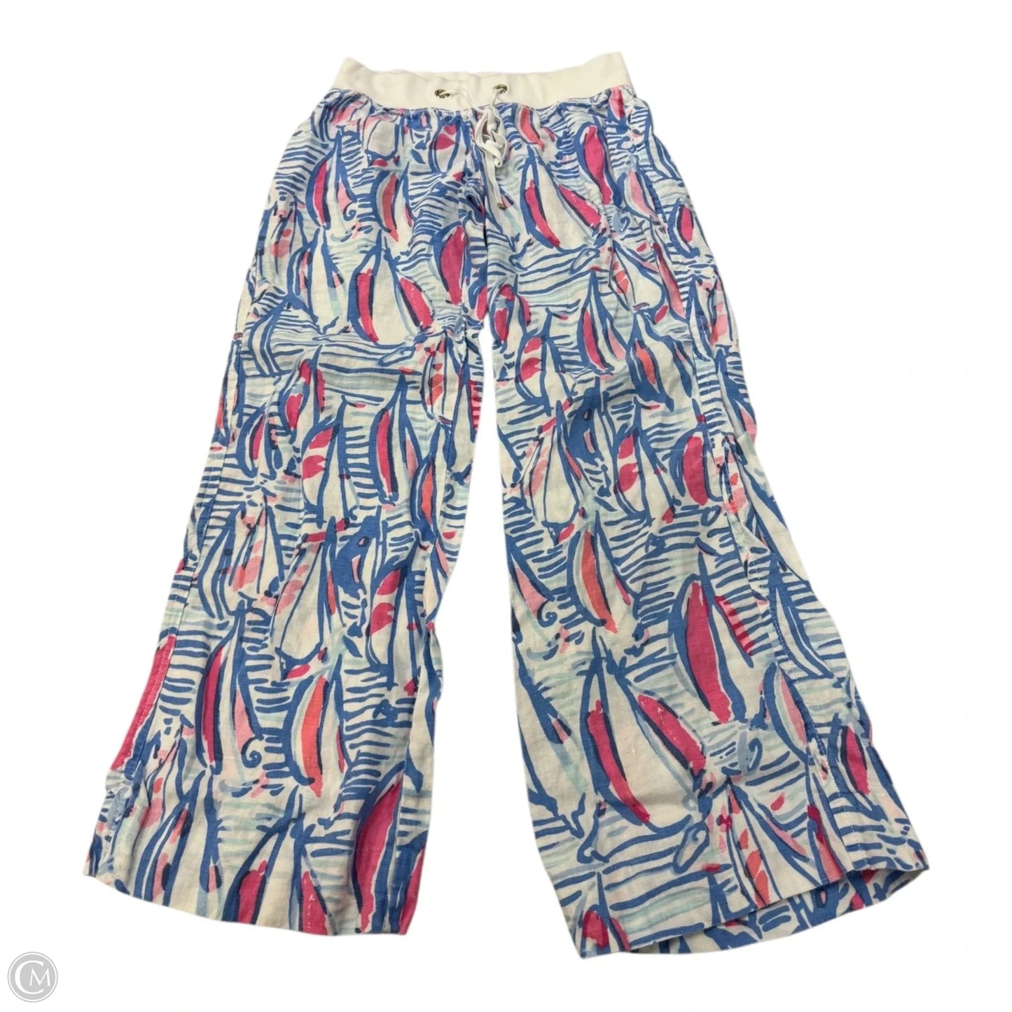 Pants Designer By Lilly Pulitzer In Blue & Pink, Size: M
