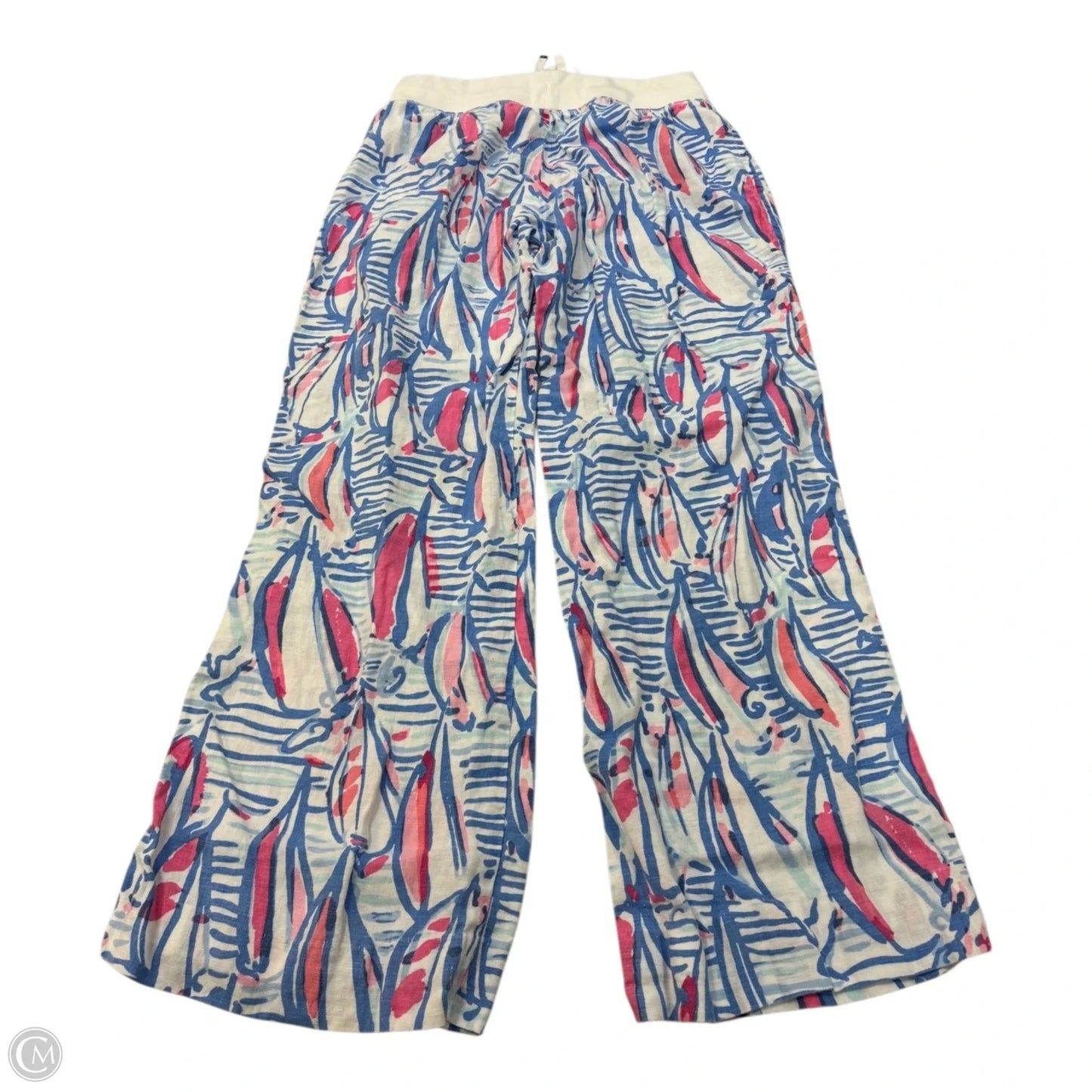 Pants Designer By Lilly Pulitzer In Blue & Pink, Size: M