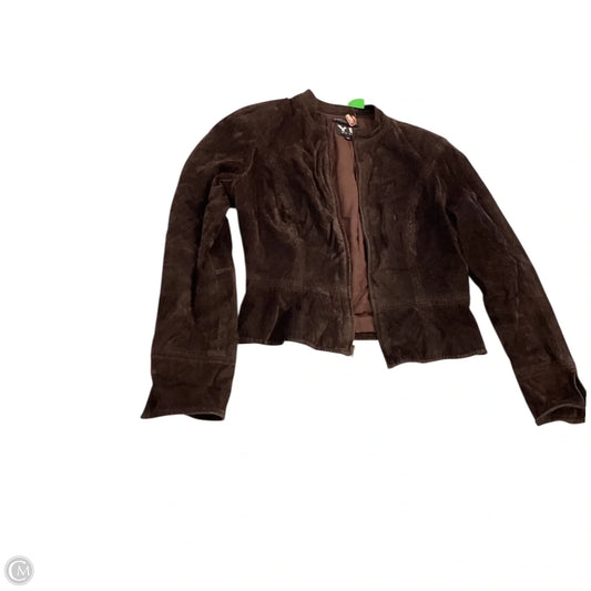 Blazer By Clothes Mentor In Brown, Size: M