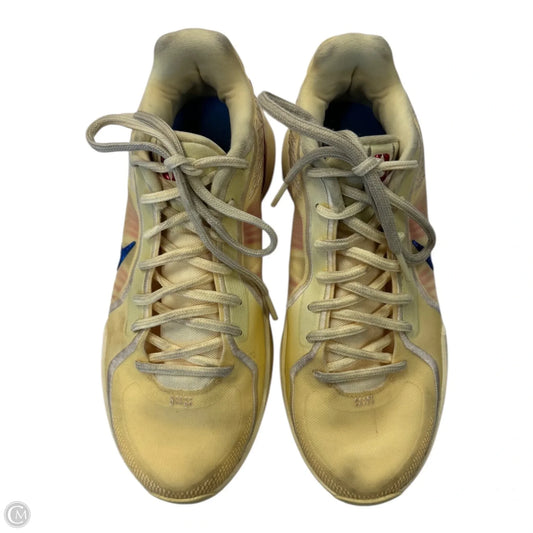 Shoes Athletic By Nike In Yellow, Size: 9