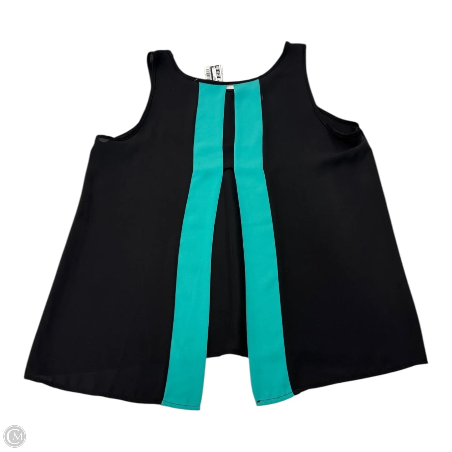Top Sleeveless By Entro In Black & Green, Size: Osfm