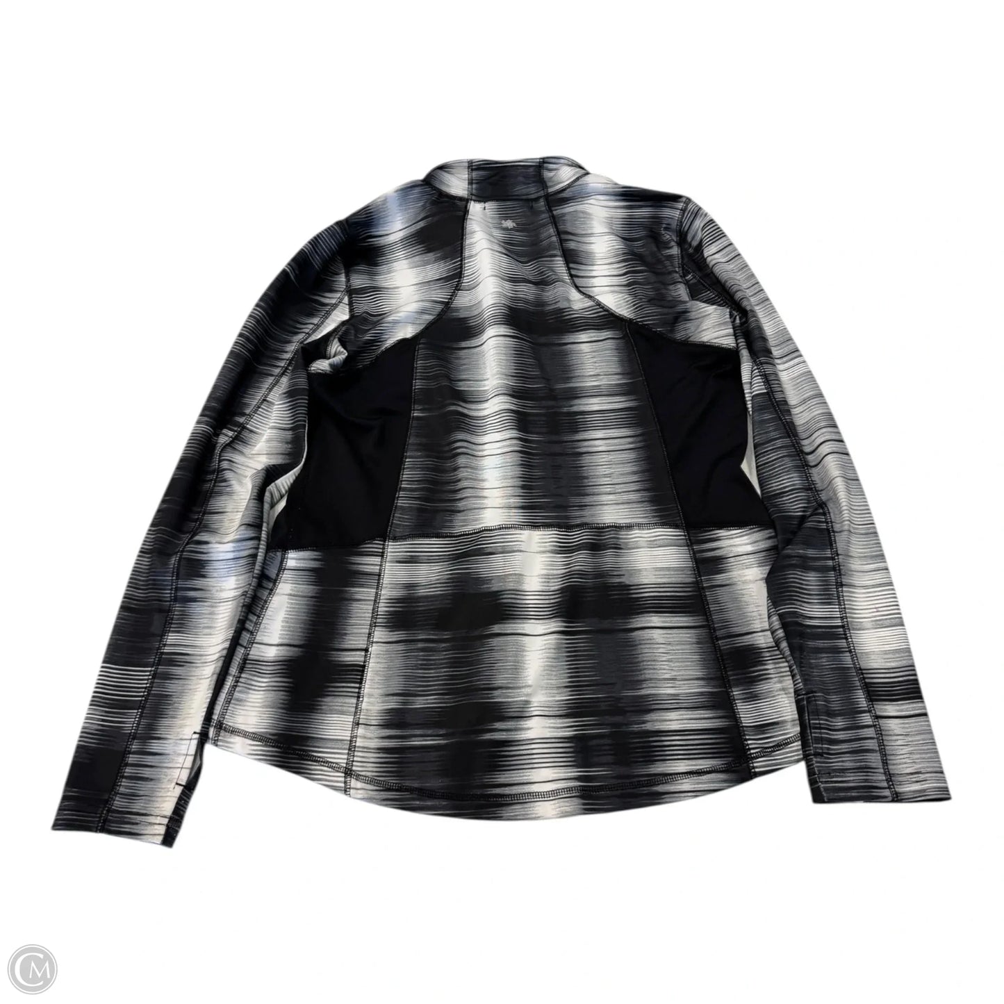 Athletic Jacket By Tek Gear In Black & Grey, Size: L