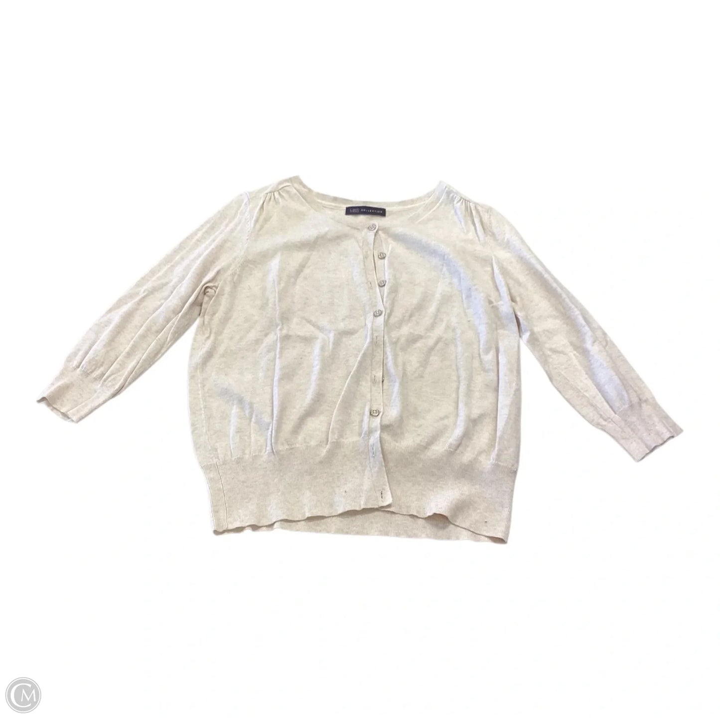 Cardigan By Clothes Mentor In Ivory, Size: M