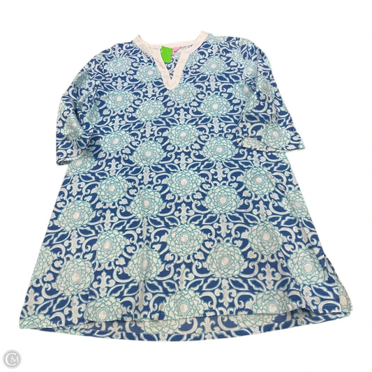 Dress Designer By Lilly Pulitzer In Blue & White, Size: L