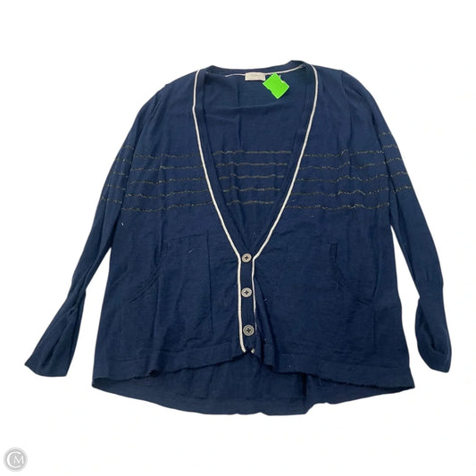 Cardigan By Clothes Mentor In Navy, Size: 12