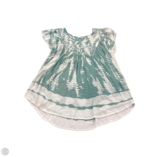 Top Short Sleeve By Clothes Mentor In Cream & Green, Size: M