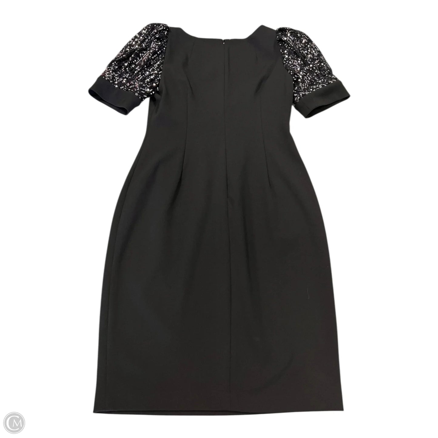 Dress Party Short By Calvin Klein In Black & Silver, Size: 6