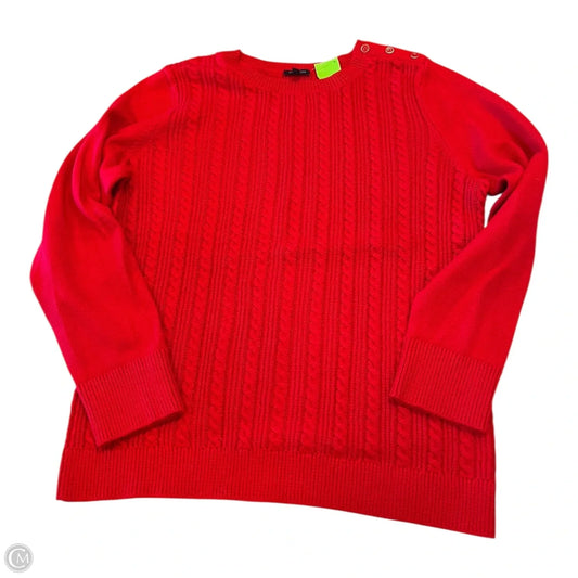 Sweater By Talbots In Red, Size: L
