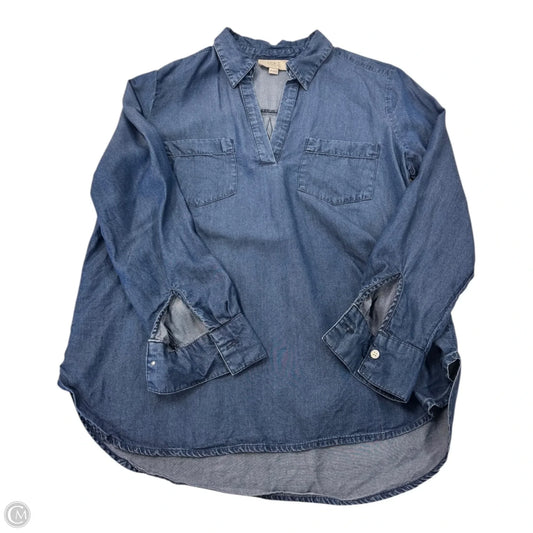 Top Long Sleeve By Loft In Blue, Size: Sp