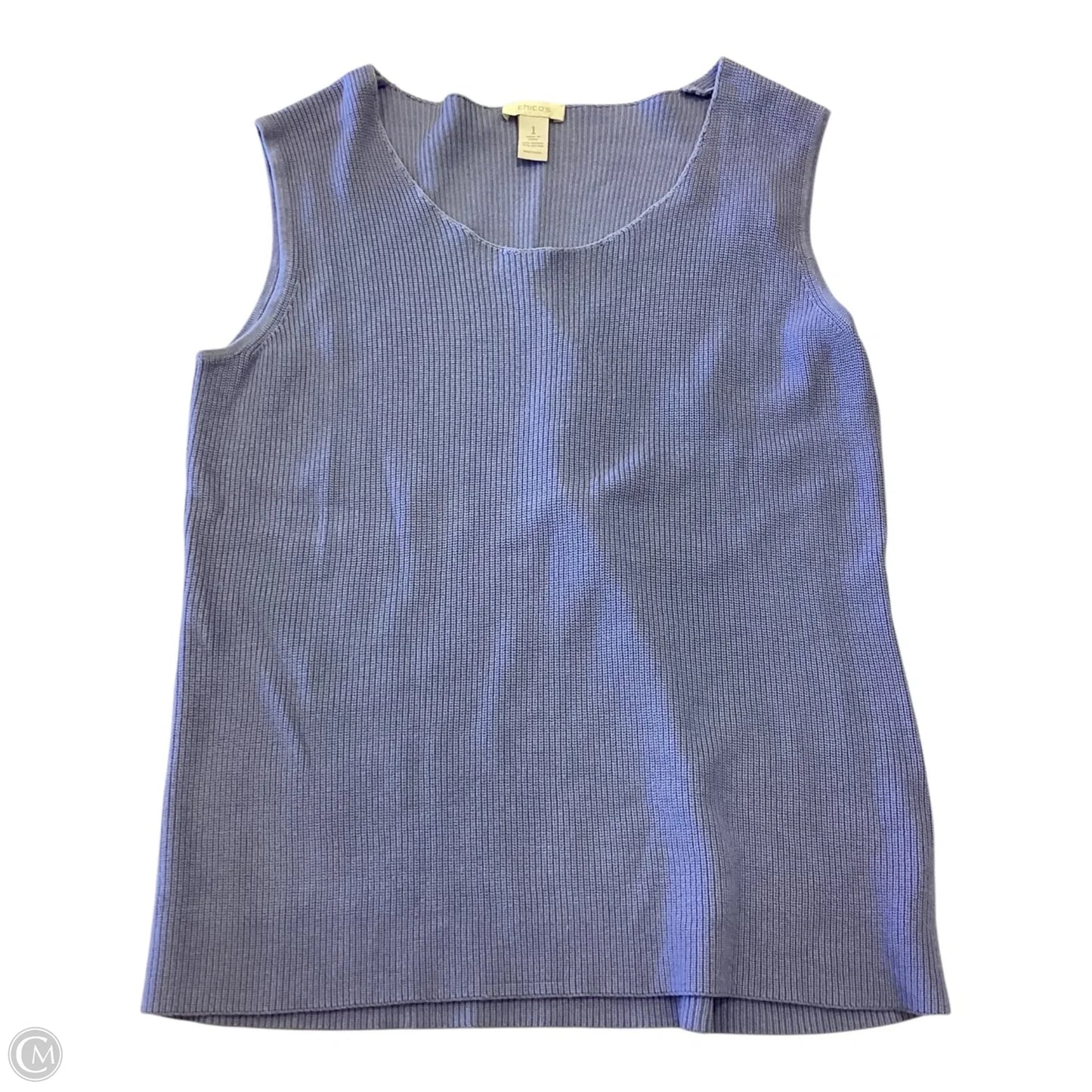 Top Sleeveless By Chicos In Blue, Size: M