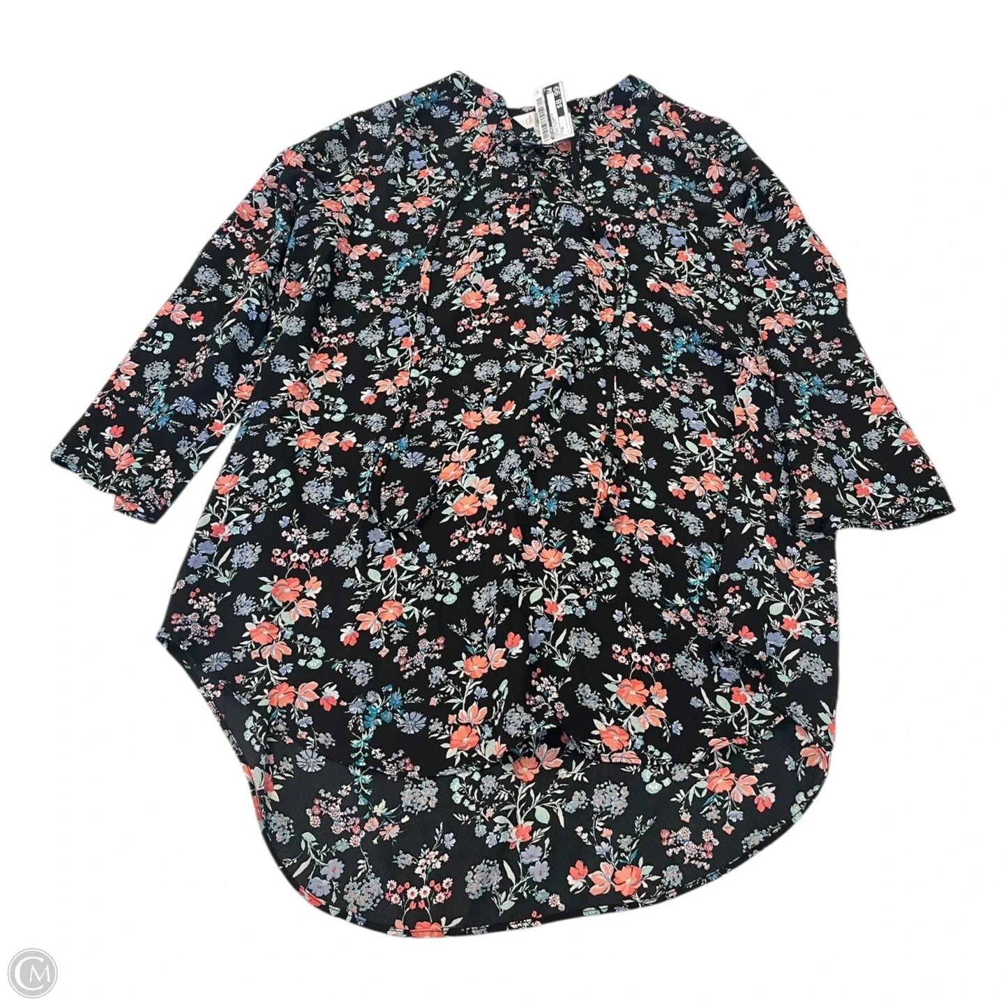 Top 3/4 Sleeve By Decree In Floral Print, Size: M