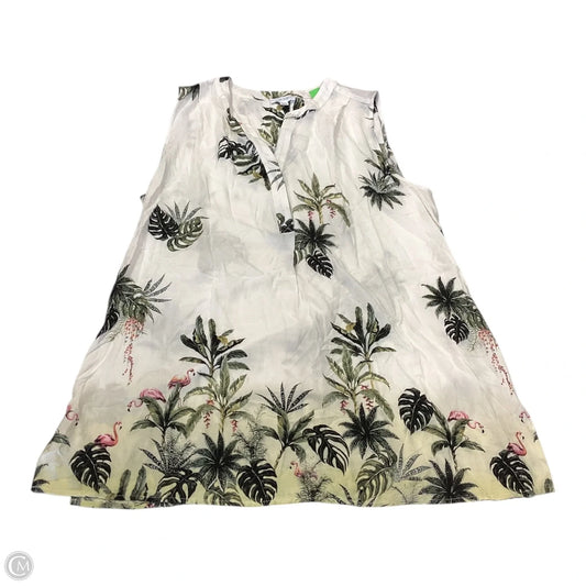 Top Sleeveless By Cynthia Rowley In Tropical Print, Size: 1x