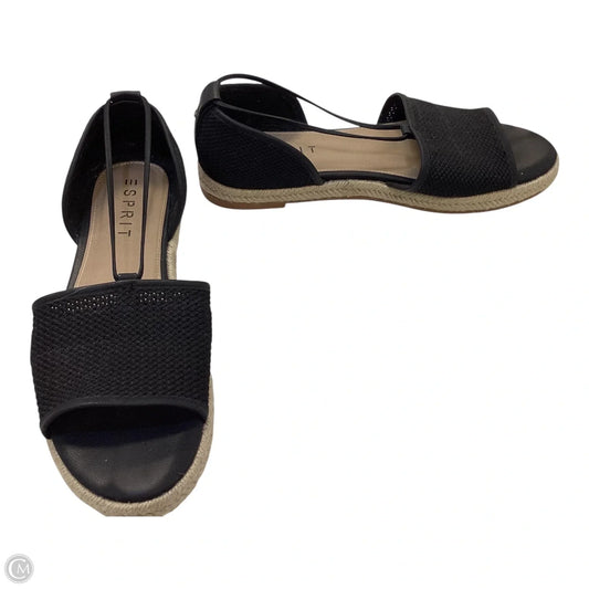 Shoes Flats By Esprit In Black & Tan, Size: 9