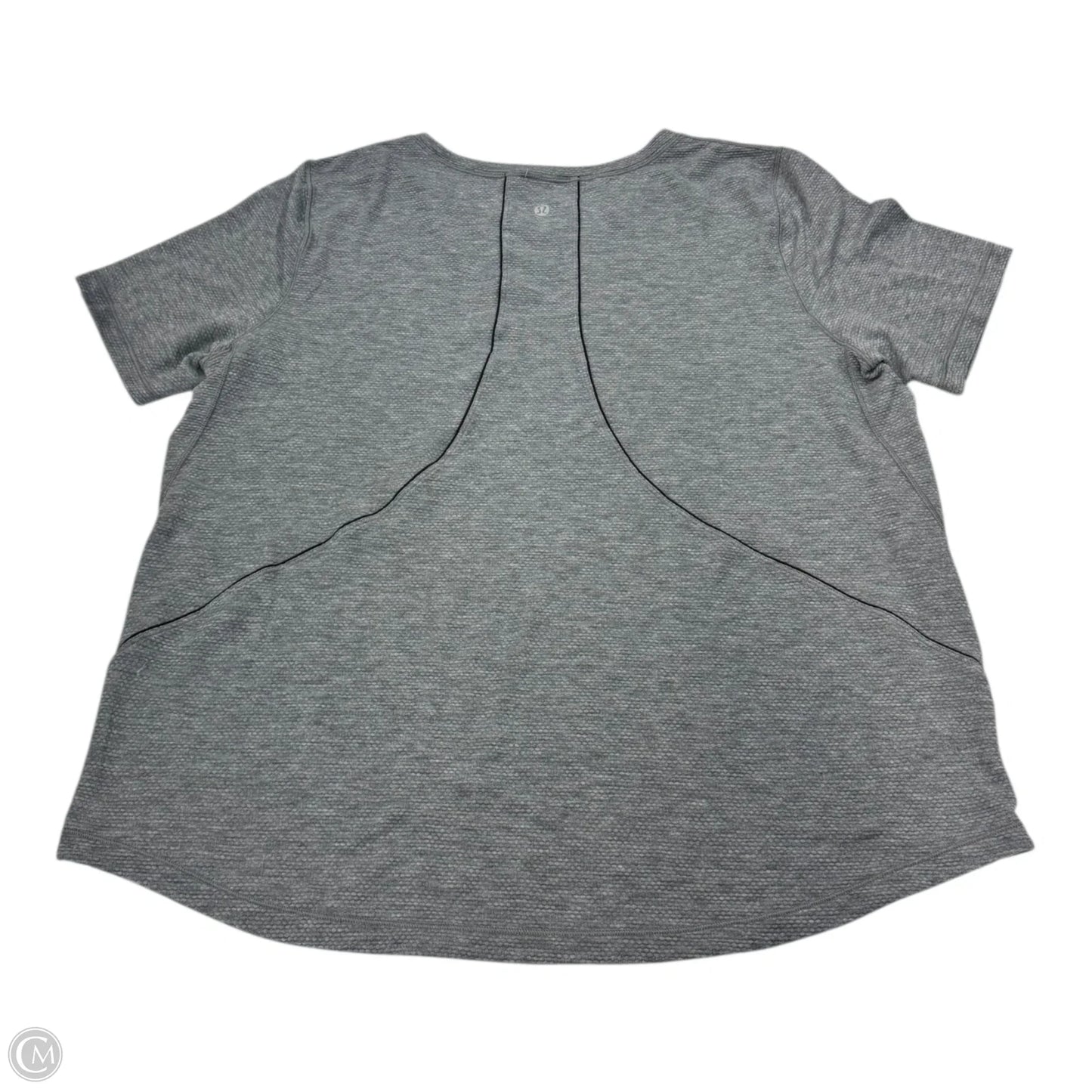 Top Short Sleeve By Lululemon In Grey, Size: 16