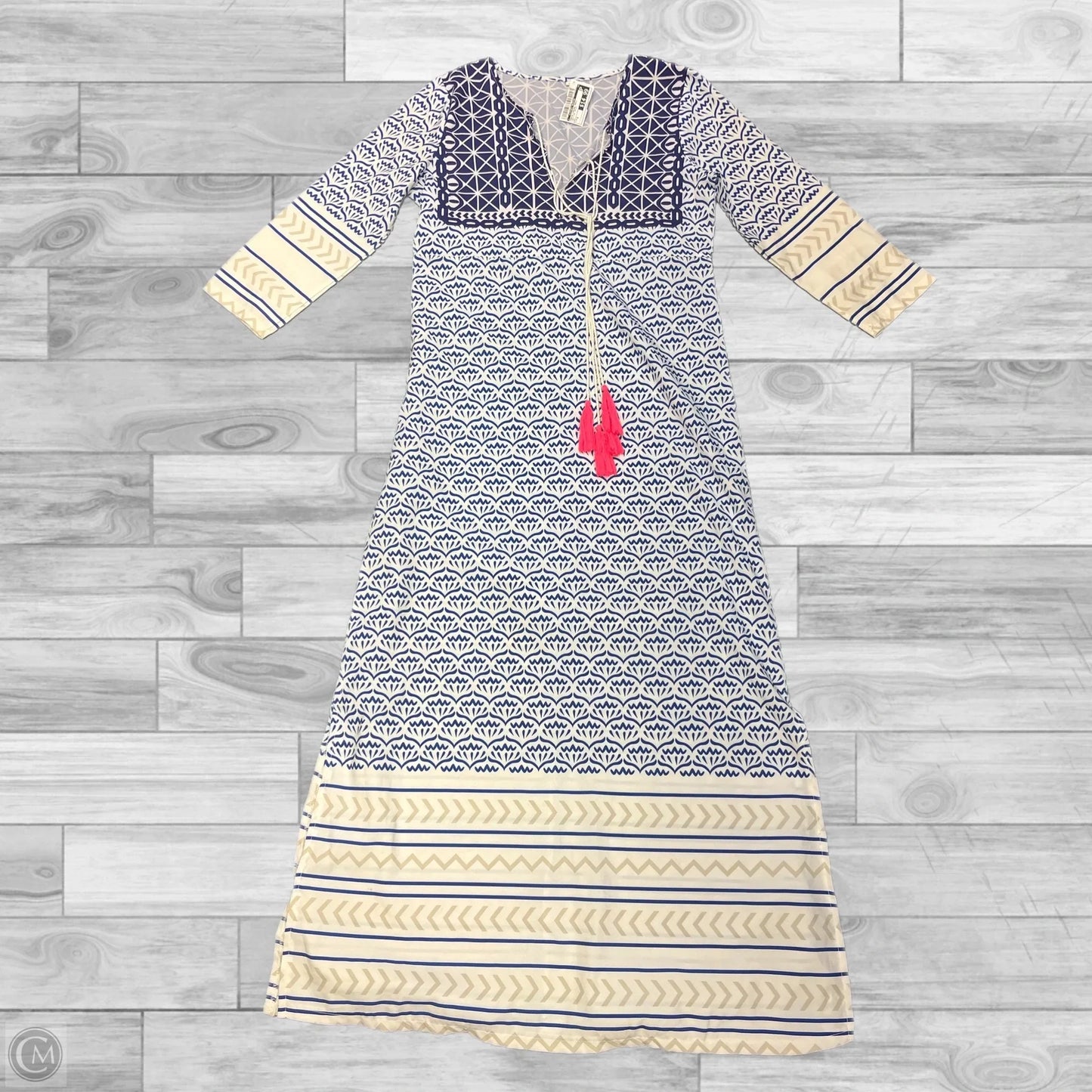 Dress Casual Maxi By Clothes Mentor In Nautical Print, Size: S