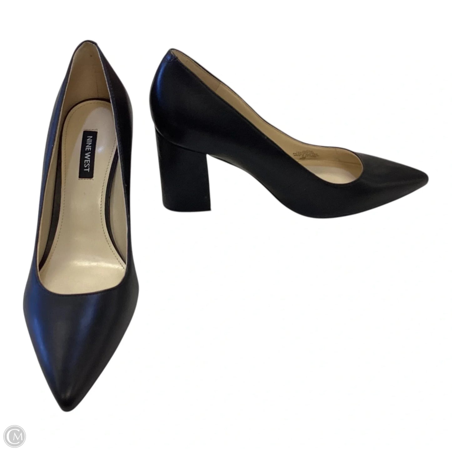 Shoes Heels Block By Nine West In Black, Size: 8.5