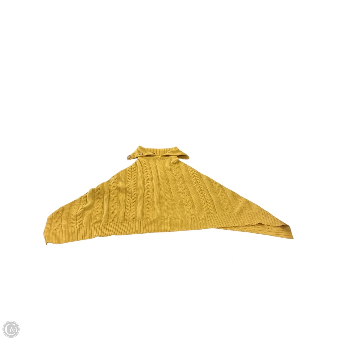 Poncho By Clothes Mentor In Yellow, Size: Osfm