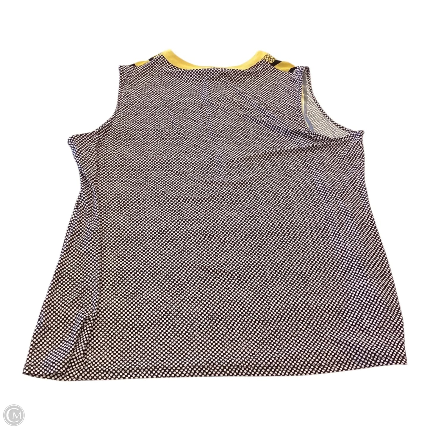 Top Sleeveless By Jones Studio In Blue & Yellow, Size: 1x
