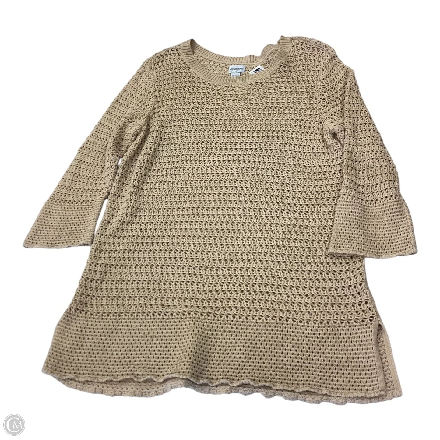 Sweater By Chicos In Gold, Size: Xl