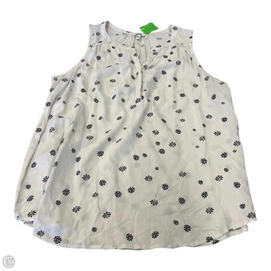 Top Sleeveless By Sonoma In Black & Cream, Size: L